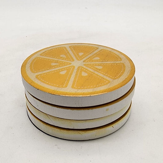 Adams & Co. Lemon Coasters Set Of 4