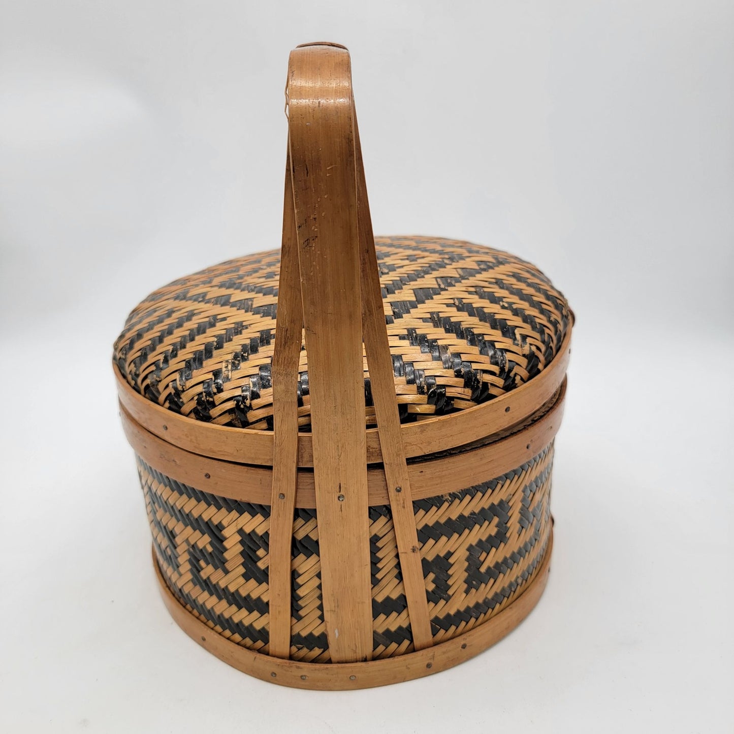 Vintage Chinese Woven Bamboo Wedding Basket