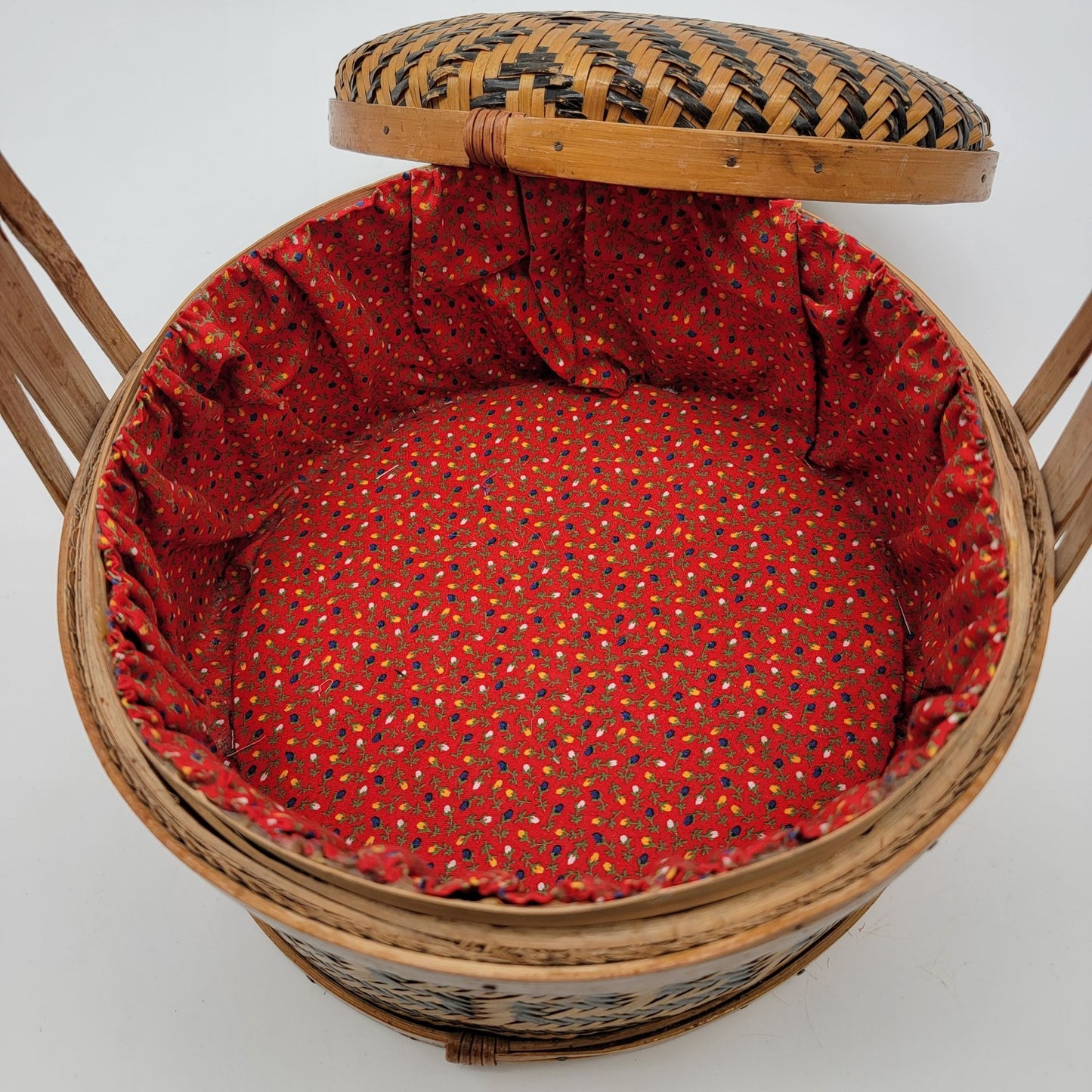 Vintage Chinese Woven Bamboo Wedding Basket