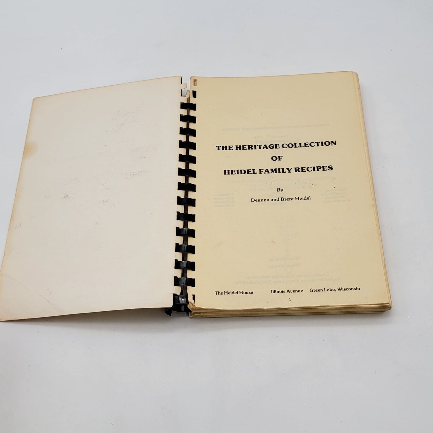 The Heritage Collection Of Heidel Family Recipes Spiral-Bound Cookbook 1975 Edition