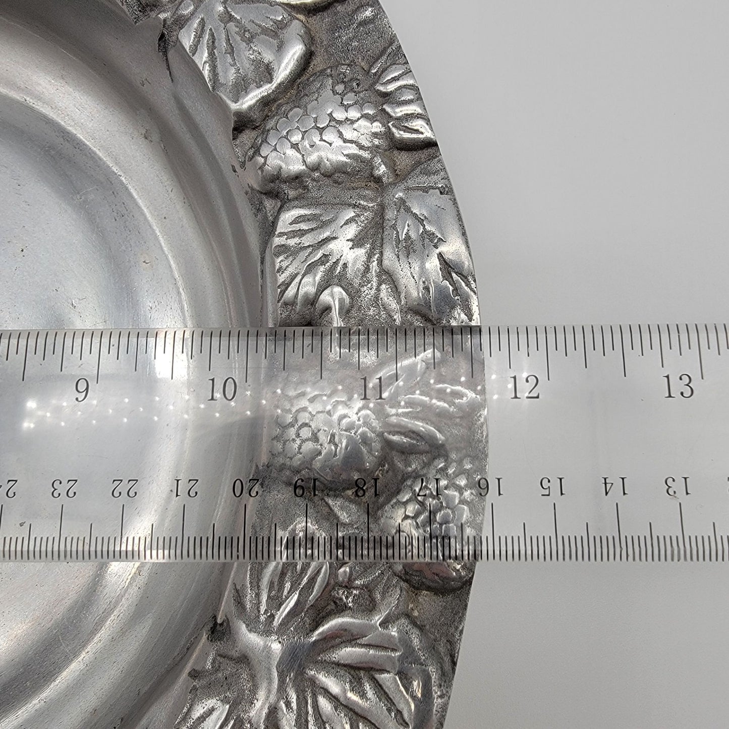 Vintage Pewter Strawberry Serving Bowl