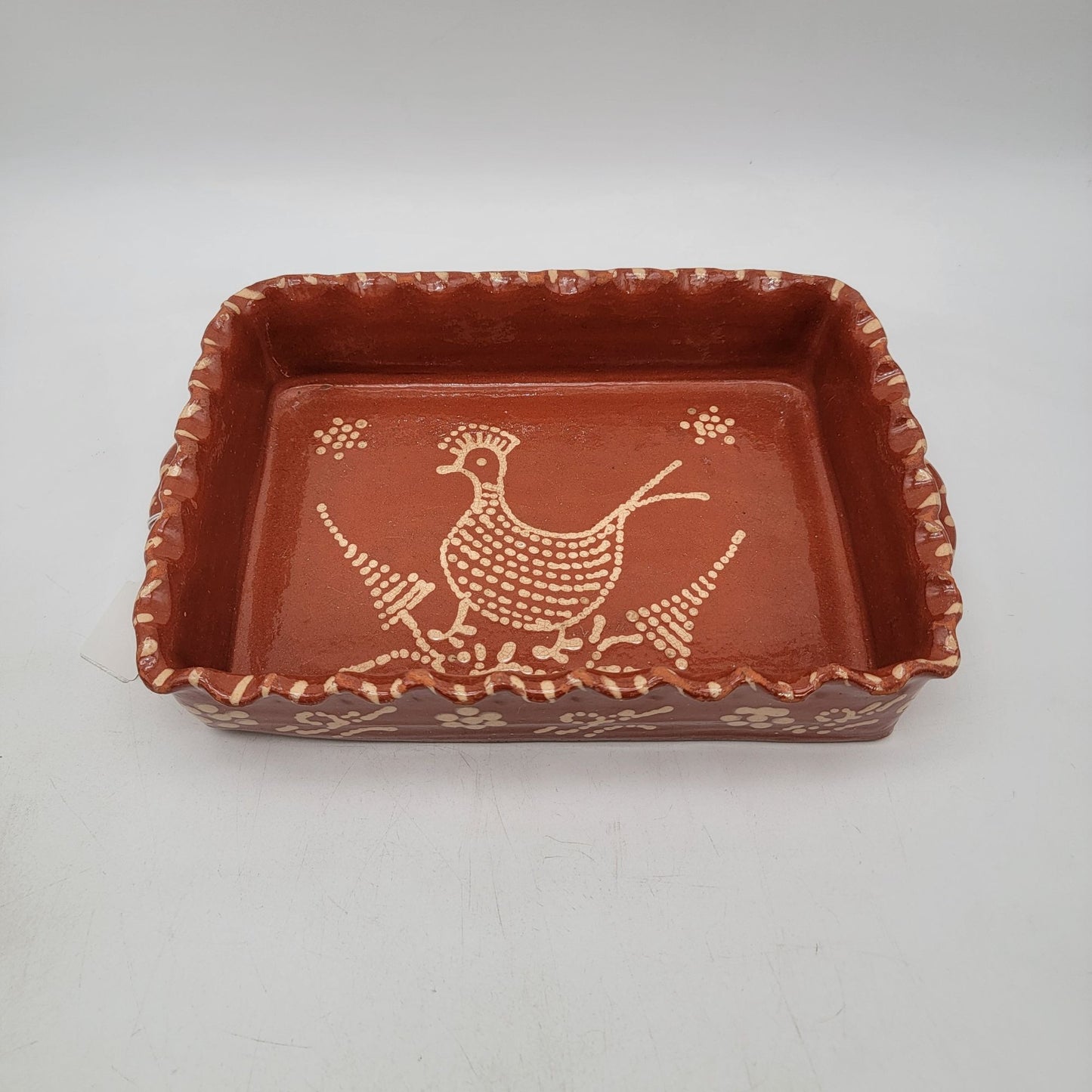 Vintage Portuguese Traditional Clay Terracotta Pottery Roaster
