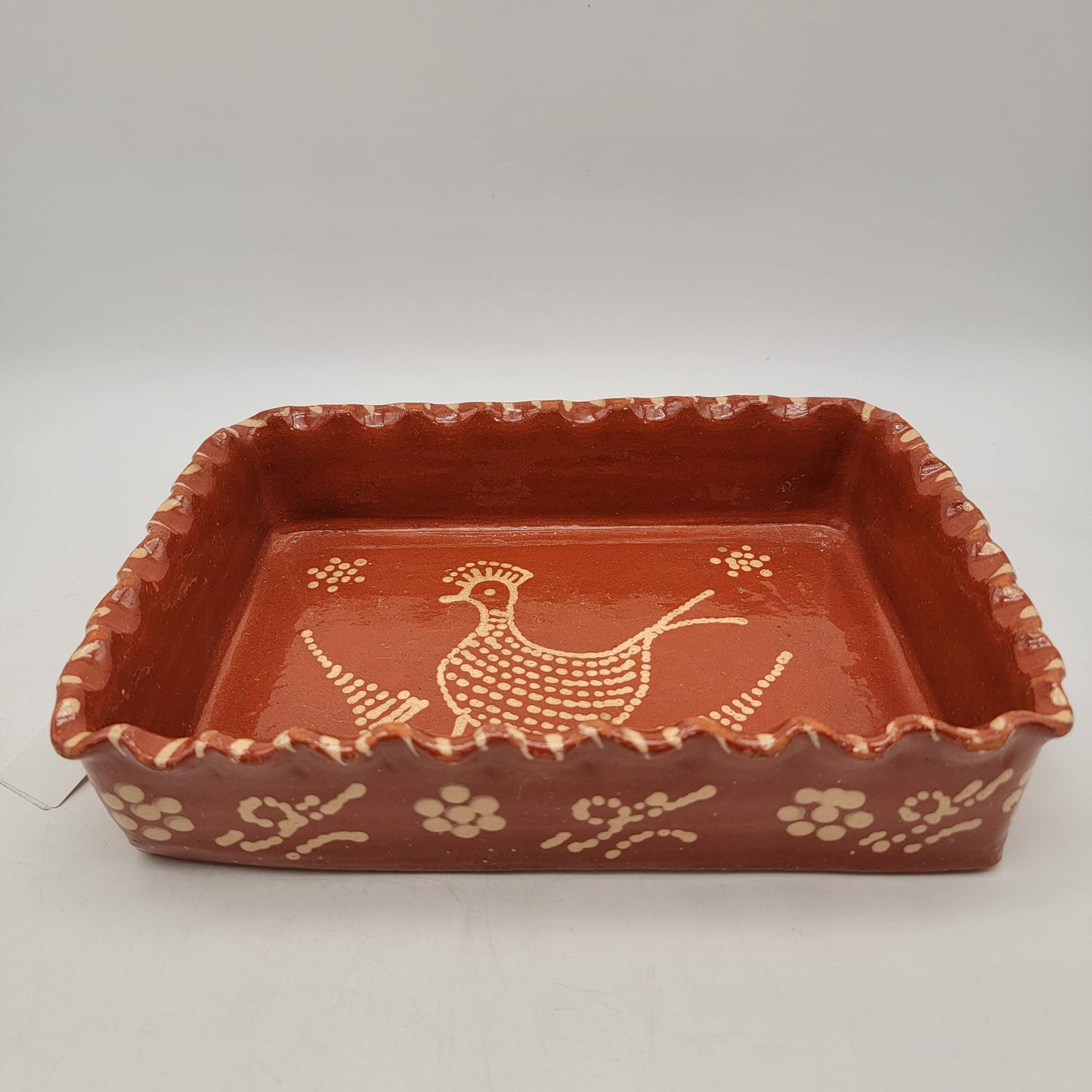 Vintage Portuguese Traditional Clay Terracotta Pottery Roaster