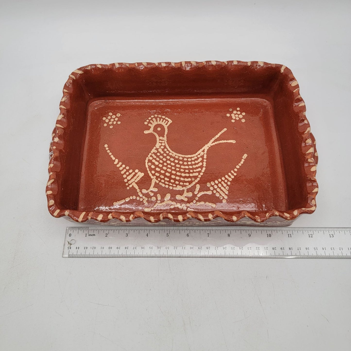 Vintage Portuguese Traditional Clay Terracotta Pottery Roaster