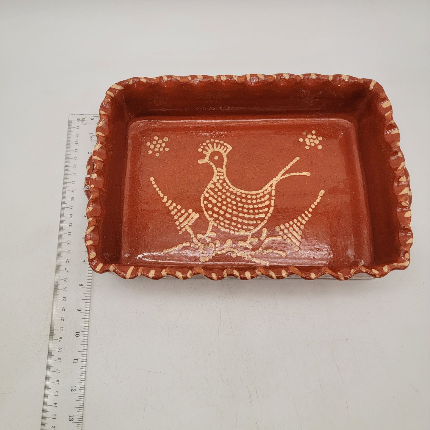 Vintage Portuguese Traditional Clay Terracotta Pottery Roaster