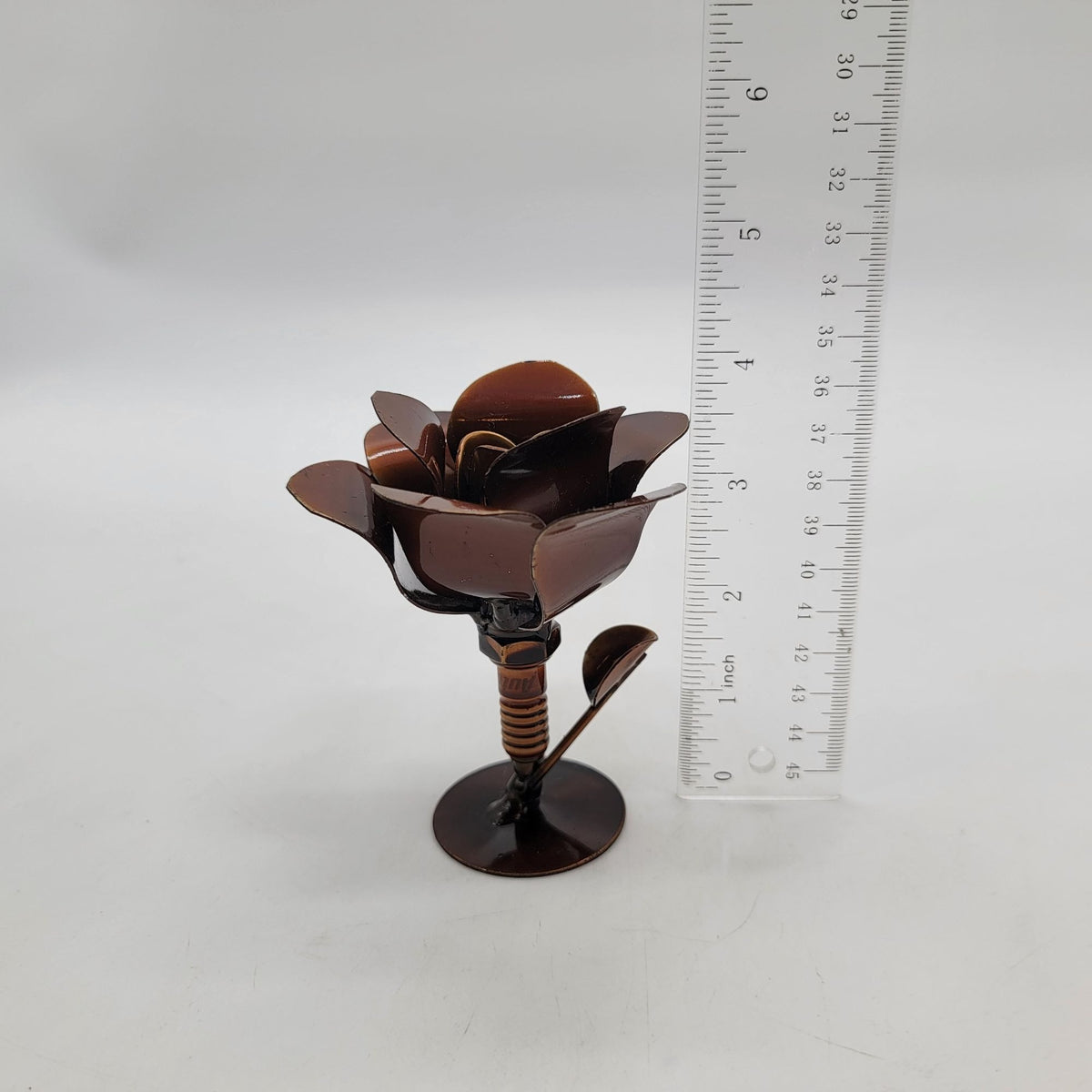 1970s Copper Rose Sculpture Nuts and Bolts