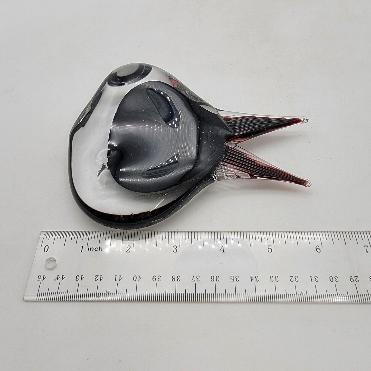 Vintage FM Ronneby Konstglas Art Glass Fish Sculpture Paperweight