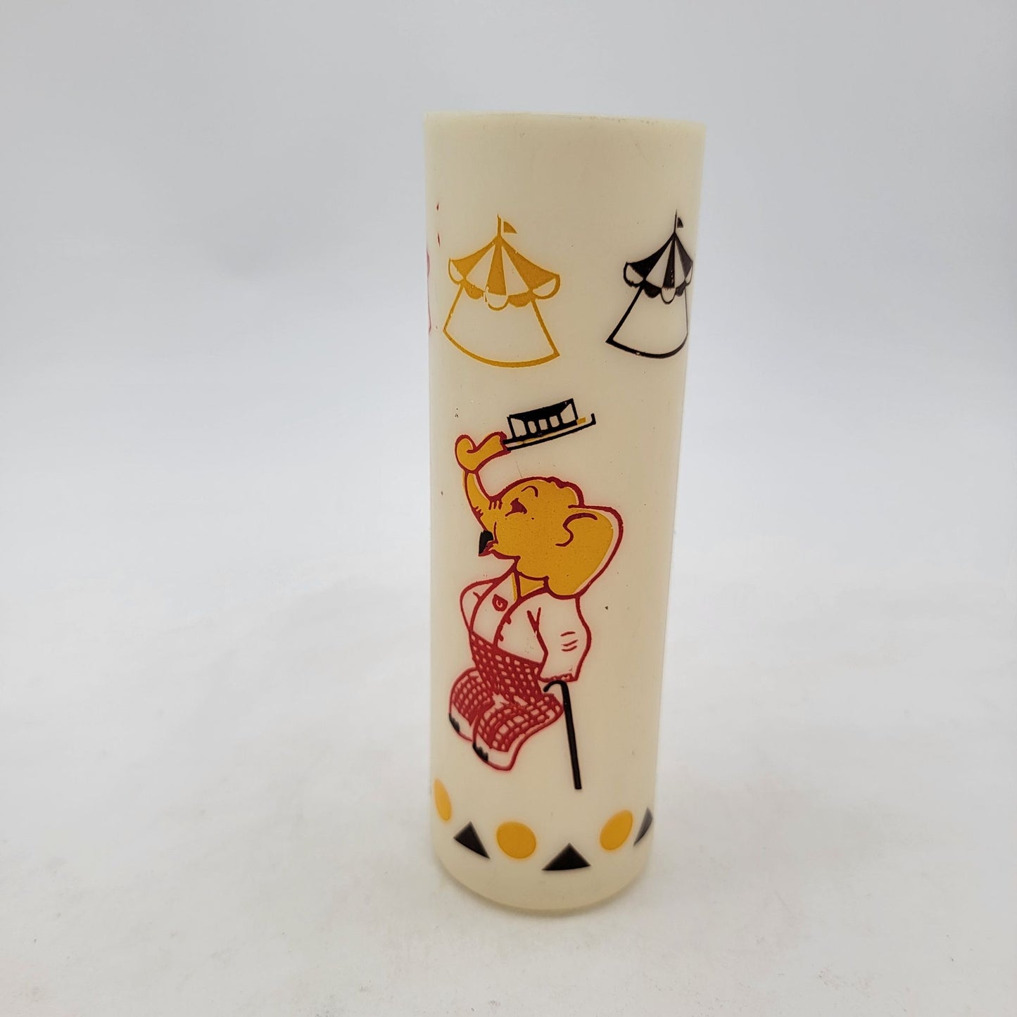 Vintage Mid-Century Modern Circus Themed Plastic Tumblers Set Of 6