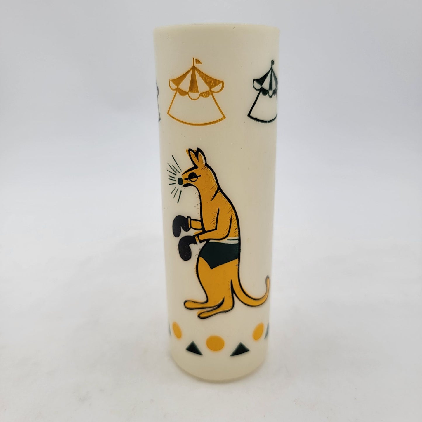 Vintage Mid-Century Modern Circus Themed Plastic Tumblers Set Of 6