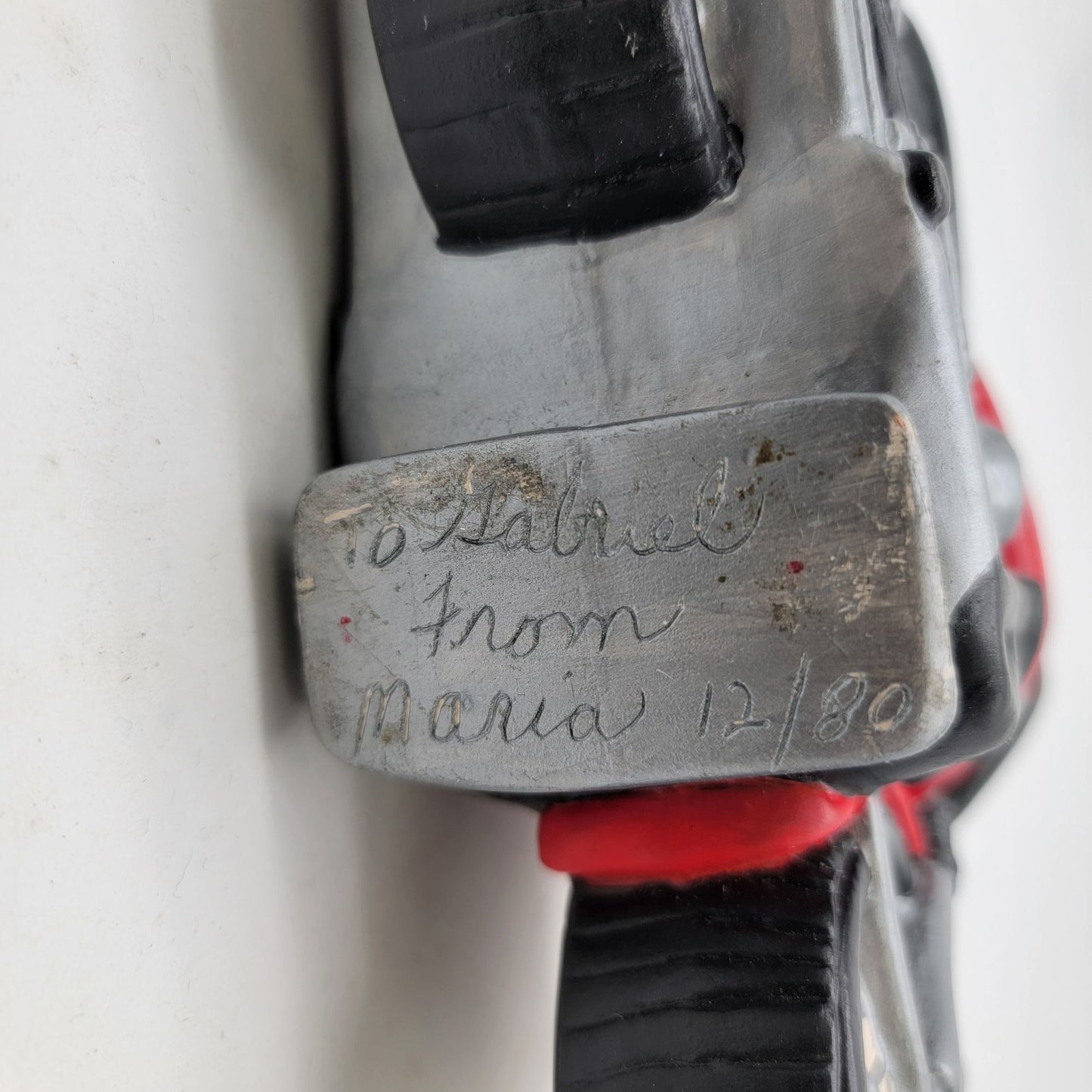 Vintage 1980  Motorcycle Pottery Planter