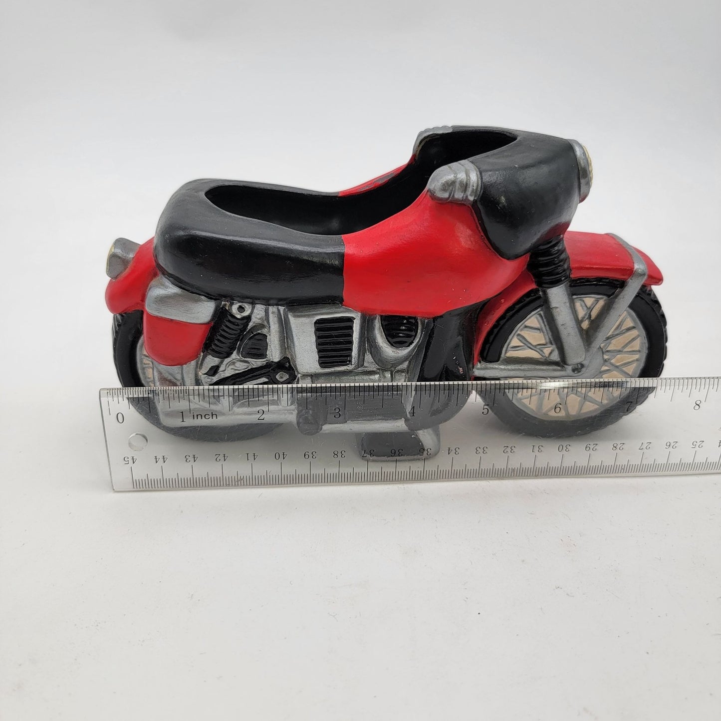 Vintage 1980  Motorcycle Pottery Planter