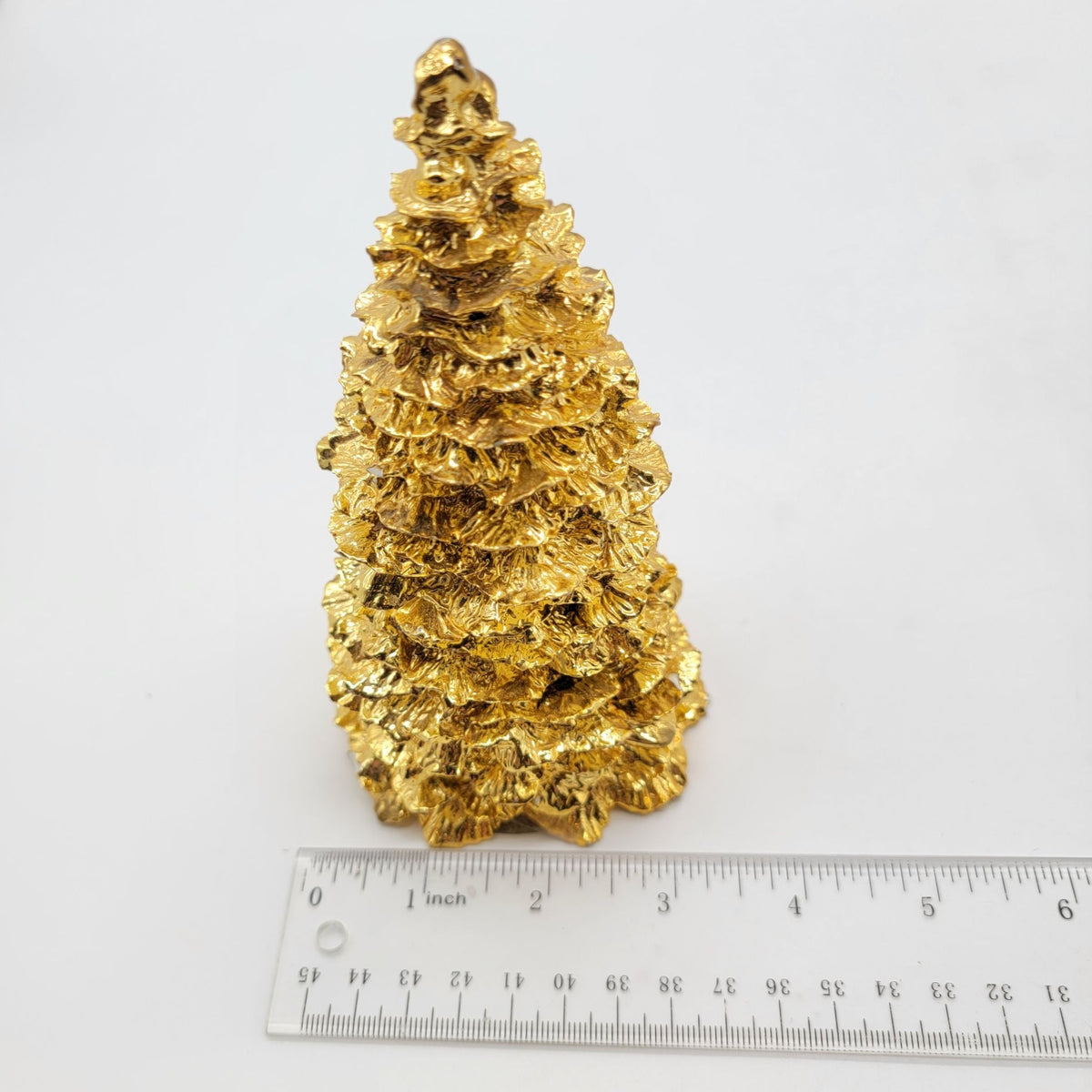 1994 Enesco Gold Metallic Christmas Tree