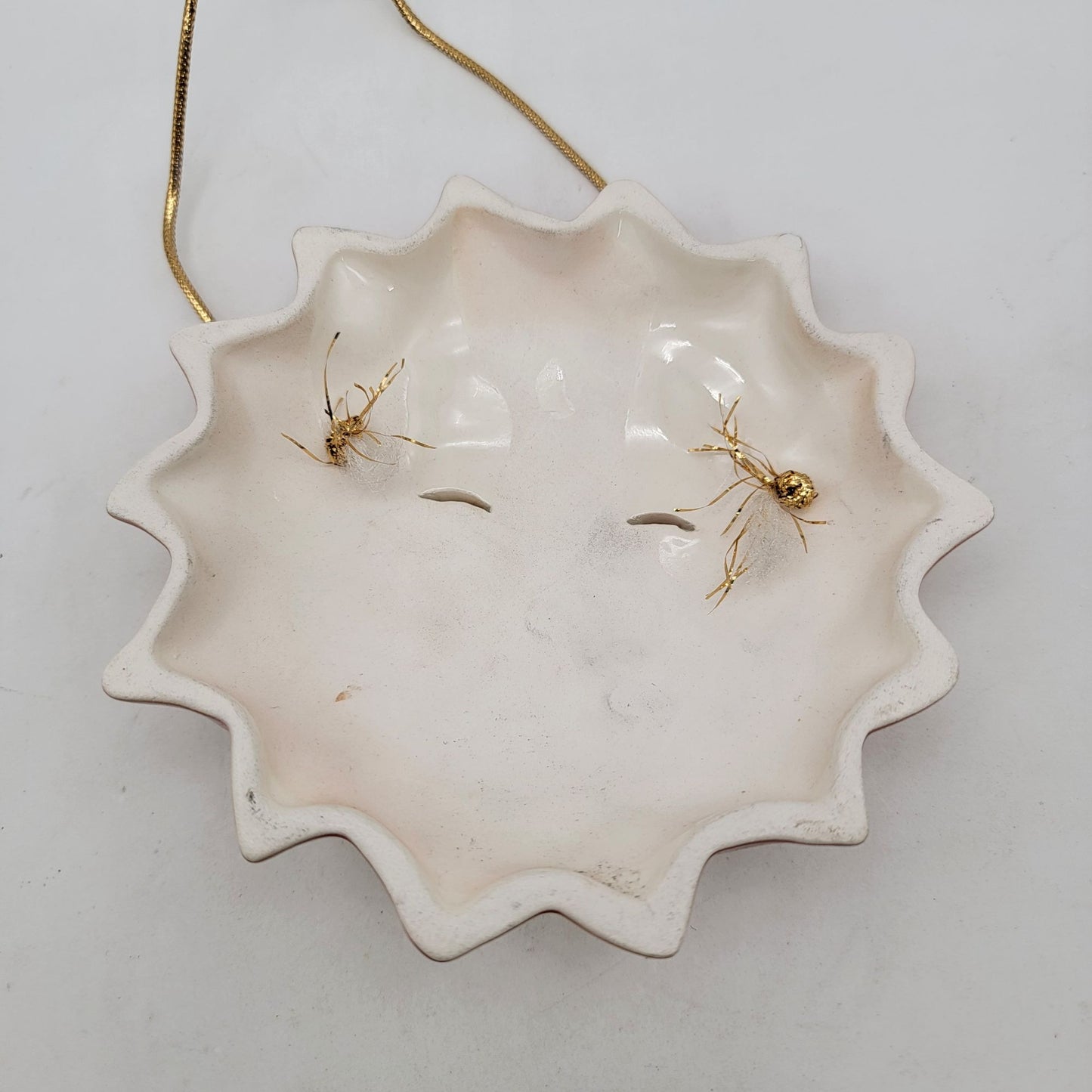 Vintage Hand-Painted Sun Face Ceramic Wall Hanging