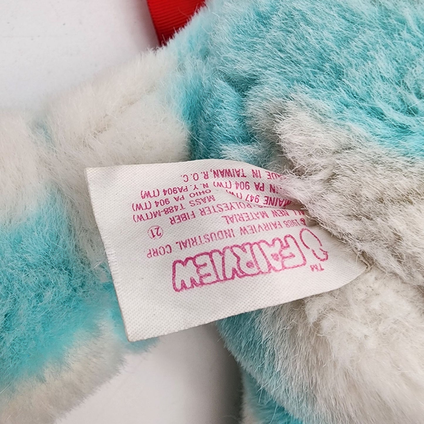 Vintage 1988 Fairview Blue and White Bear Plush