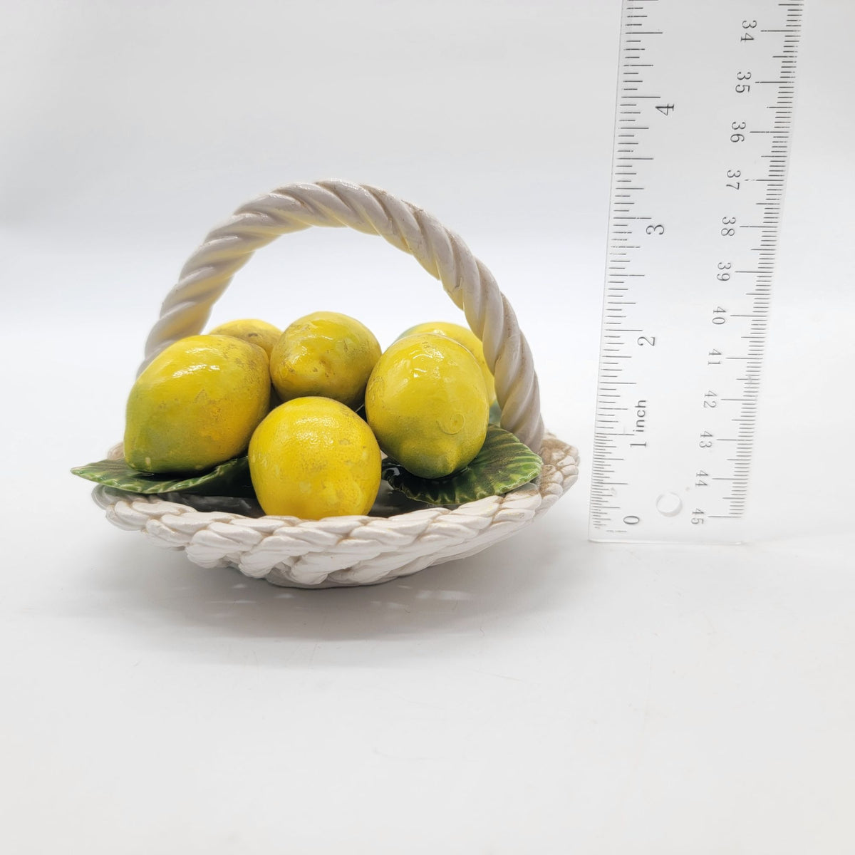 Italian Pottery Basket With Lemons