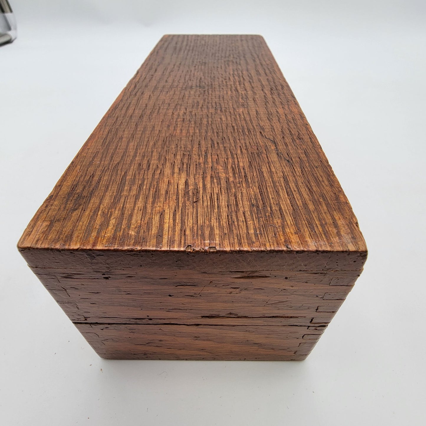 Vintage Wooden Jewelry Box With Velvet Interior