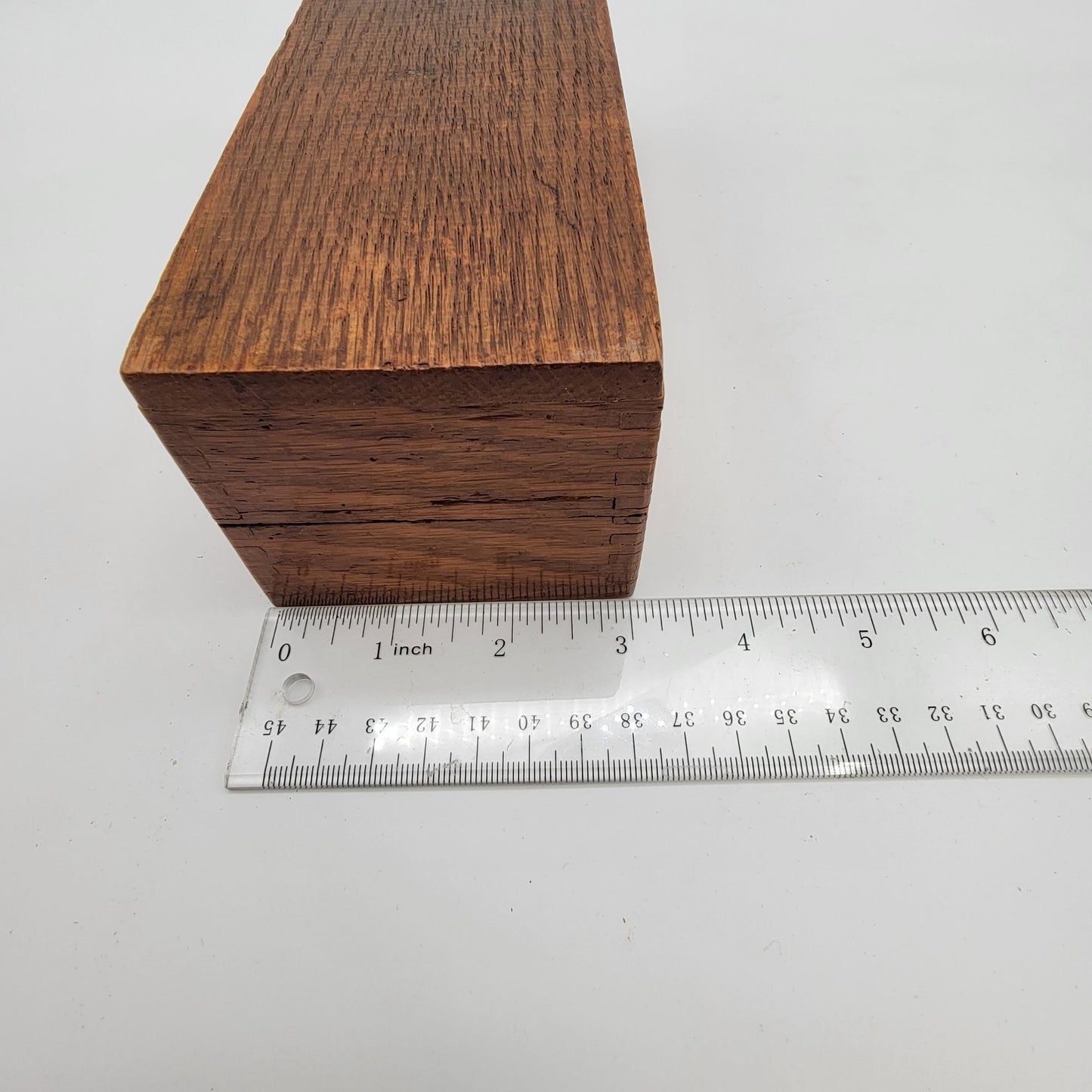 Vintage Wooden Jewelry Box With Velvet Interior