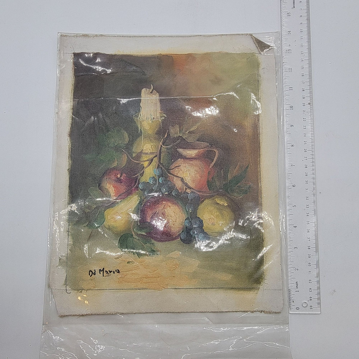 Fruit Still Life Original Oil Painting On Canvas Signed