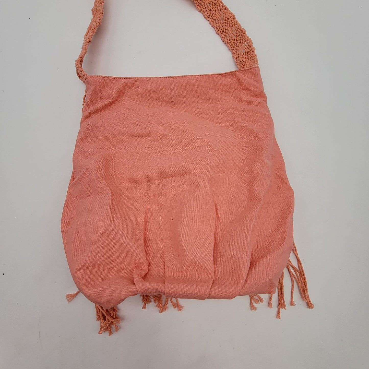 Roxy Coral Fringe Crossbody Bag With Macramé Strap