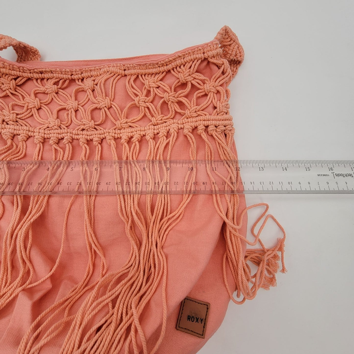Roxy Coral Fringe Crossbody Bag With Macramé Strap