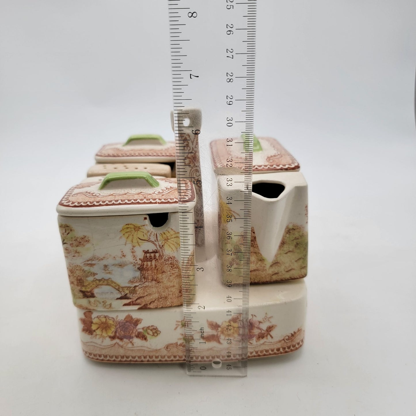 Vintage Brown & Ritchie Oriental Garden Condiment Set