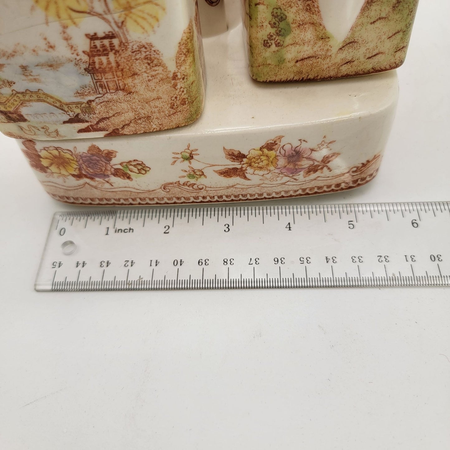 Vintage Brown & Ritchie Oriental Garden Condiment Set
