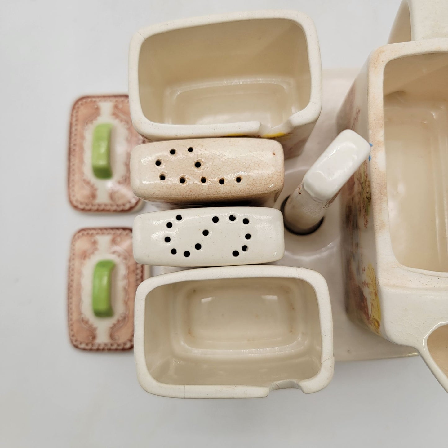 Vintage Brown & Ritchie Oriental Garden Condiment Set