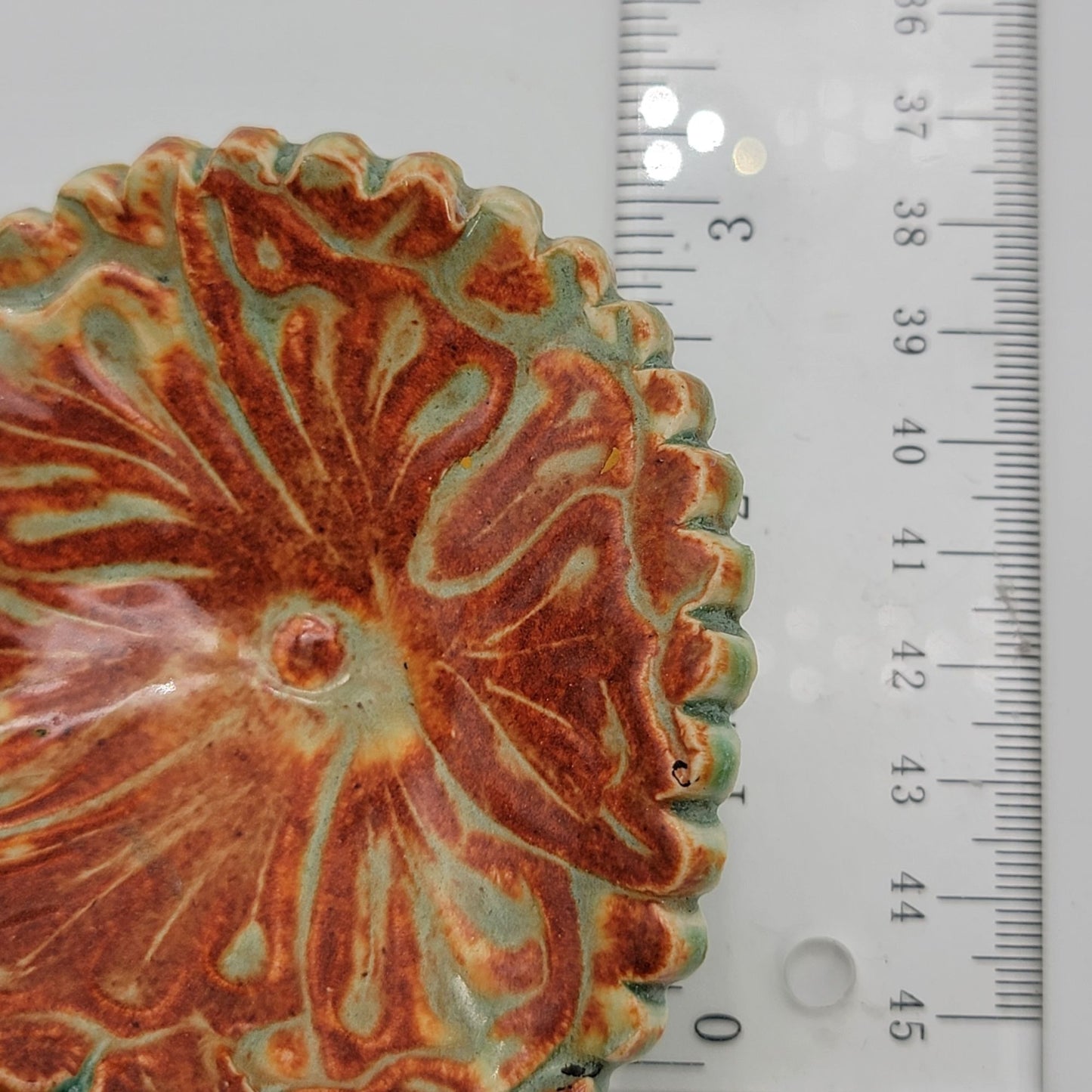 Vintage Handcrafted Pottery Scalloped Dish