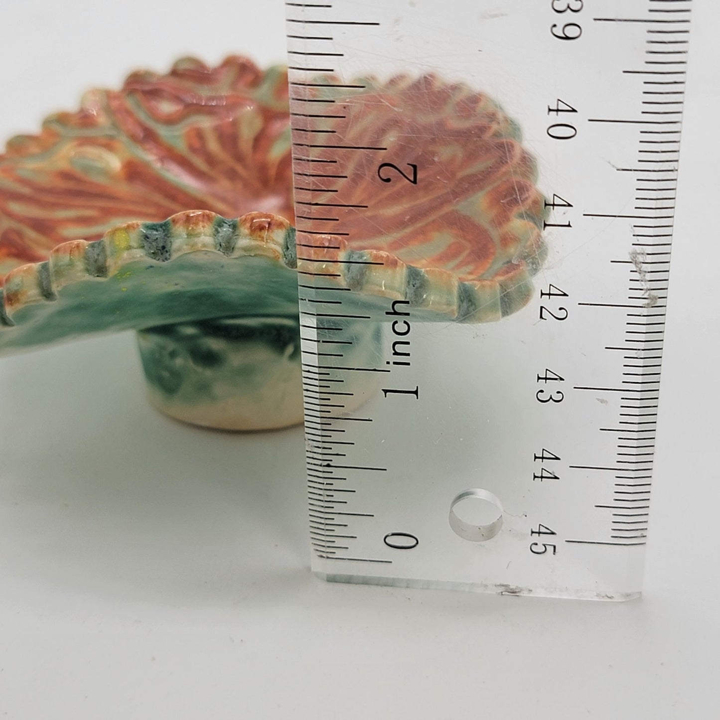 Vintage Handcrafted Pottery Scalloped Dish