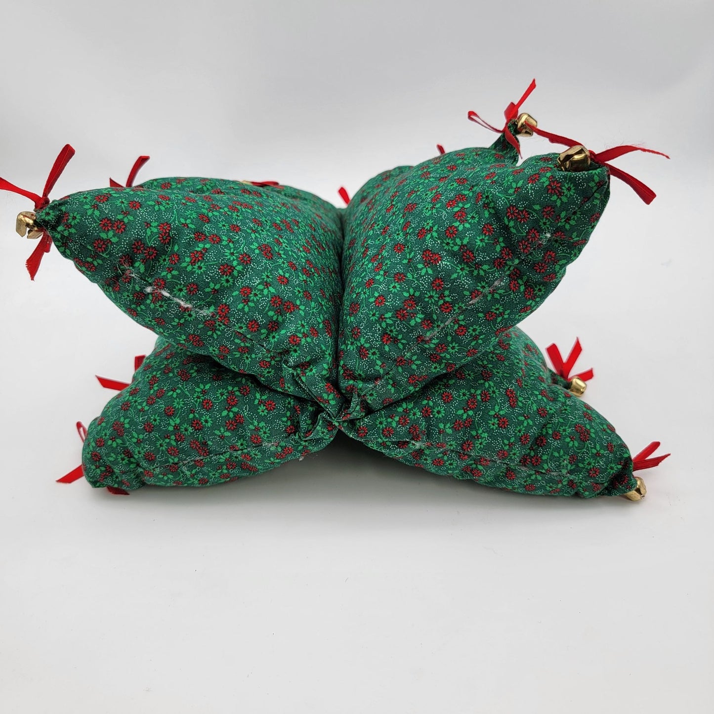 Handmade Plush Christmas Tree With Bells & Bows