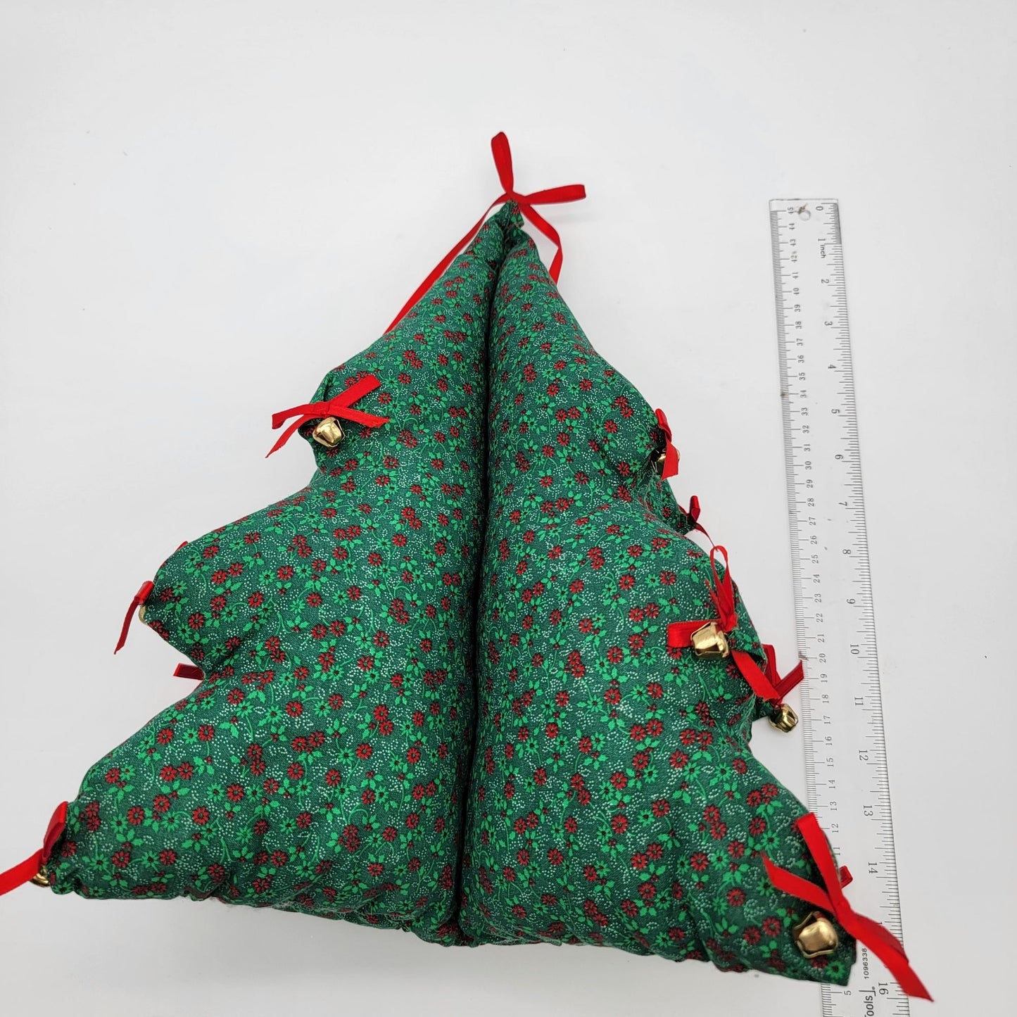 Handmade Plush Christmas Tree With Bells & Bows