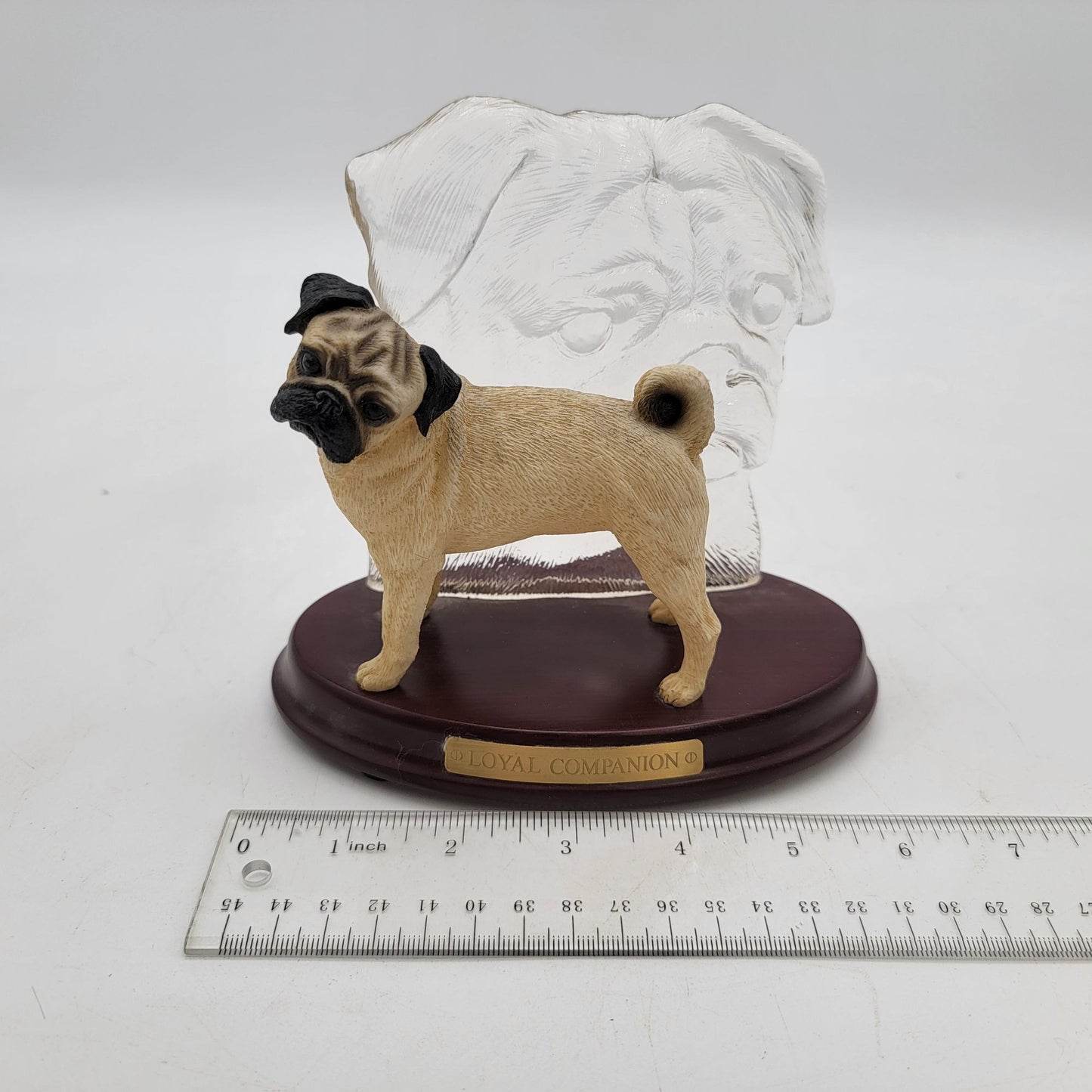 Limited-Edition Bradford Exchange Pug Figurine Loyal Companion