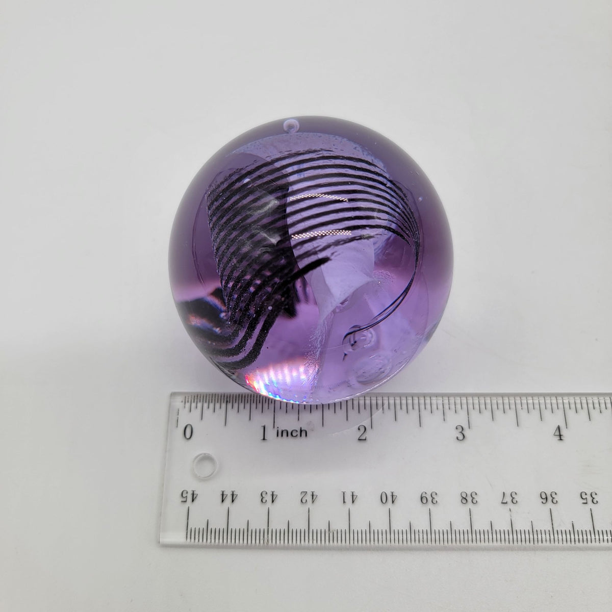 Caithness Scotland Trapeze Amethyst Purple Glass Paperweight