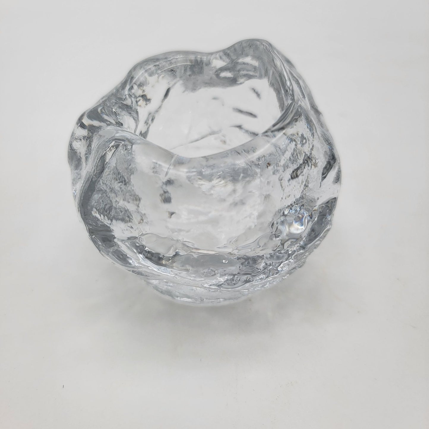 Vintage Glass Snowball Candle Holder