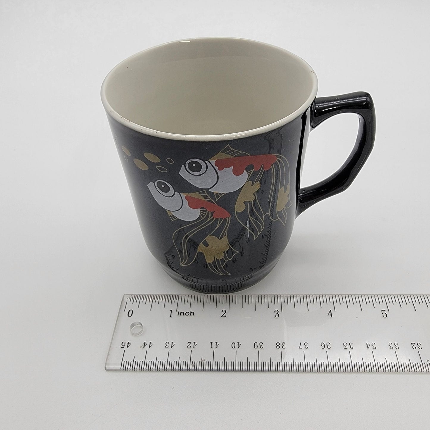 Vintage Black Fantail Goldfish Mug