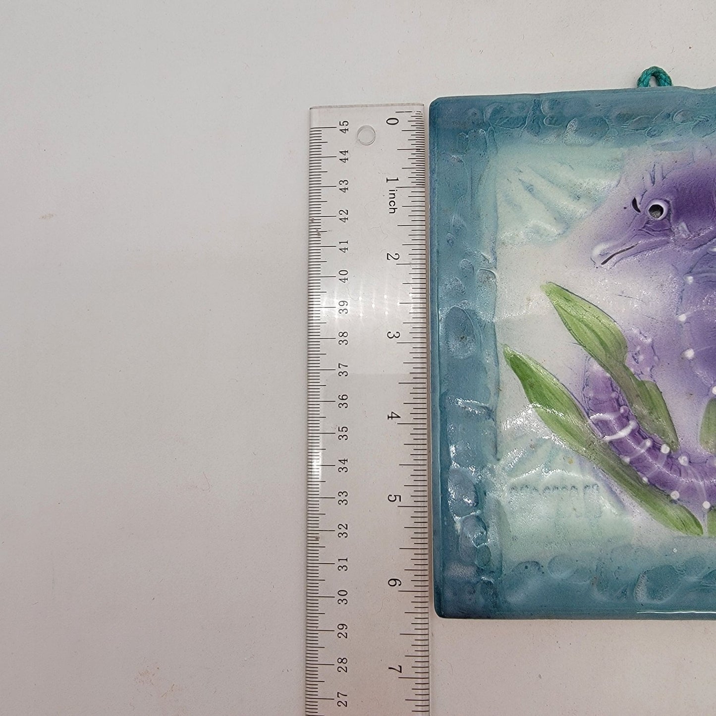 Leilani Tiles OHawaii Susan Clay Handpainted Seahorse Wall Tile Art