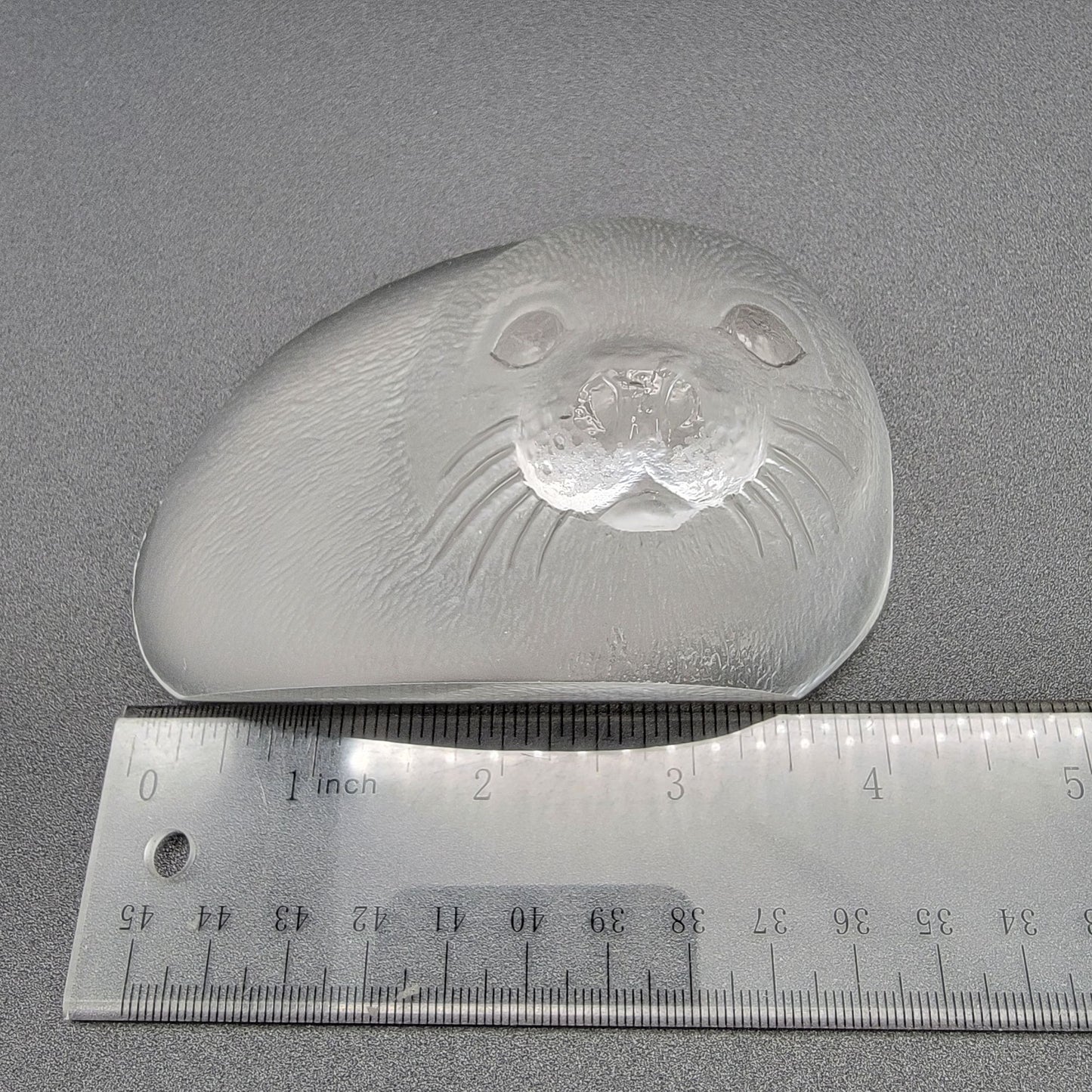 Mats Jonasson Signed Crystal Baby Seal Paperweight 8803