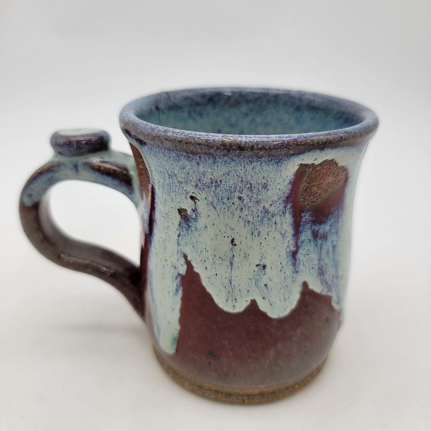 Handcrafted Art Pottery Mug With Abstract Glaze Design