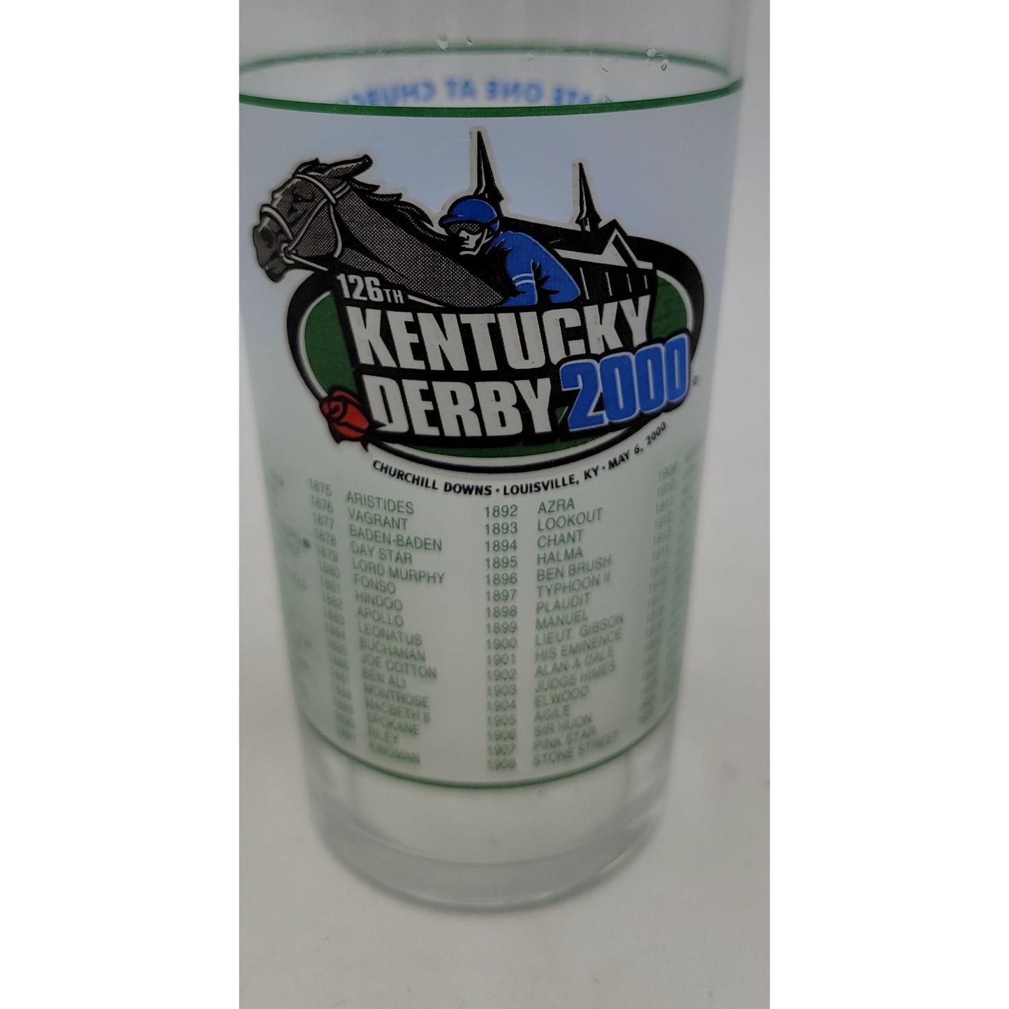 Kentucky Derby 2000 Collectible Glass 126th Race Churchill Downs Official Cup