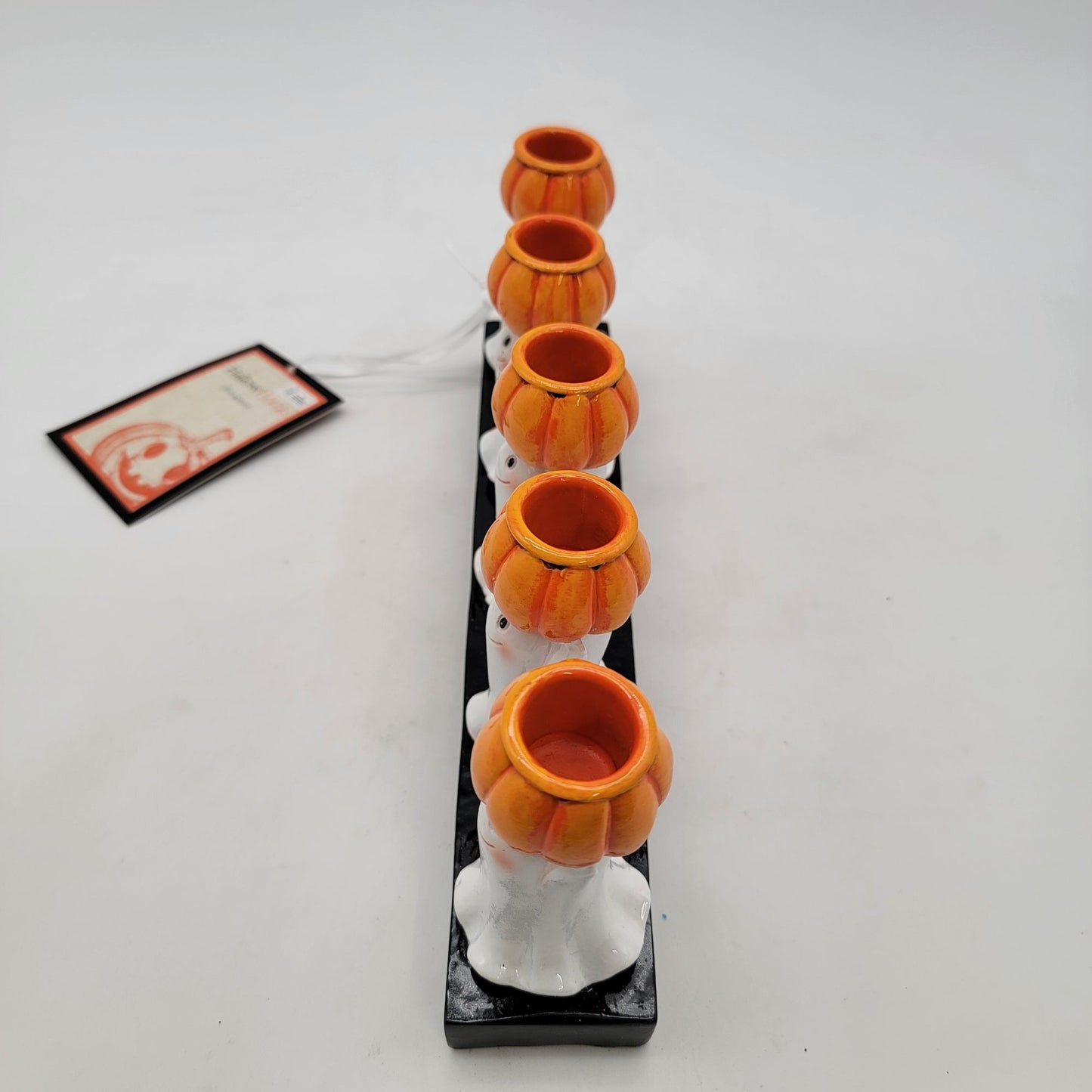 Halloween Ghosts With Pumpkins Candelabra By HallowHome