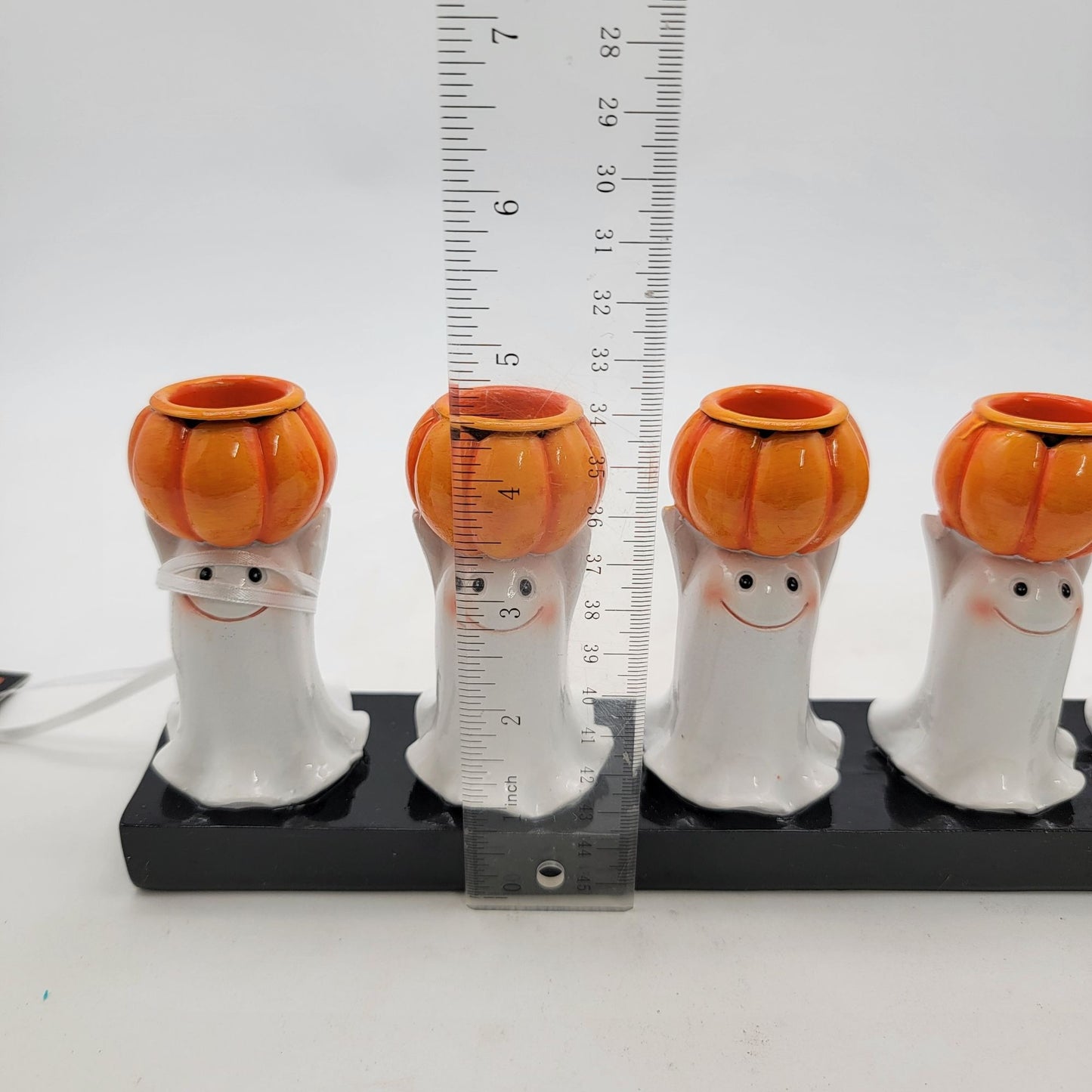 Halloween Ghosts With Pumpkins Candelabra By HallowHome