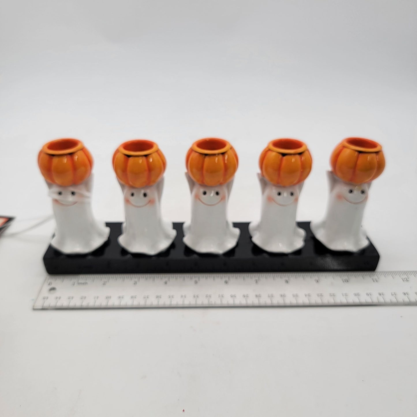 Halloween Ghosts With Pumpkins Candelabra By HallowHome