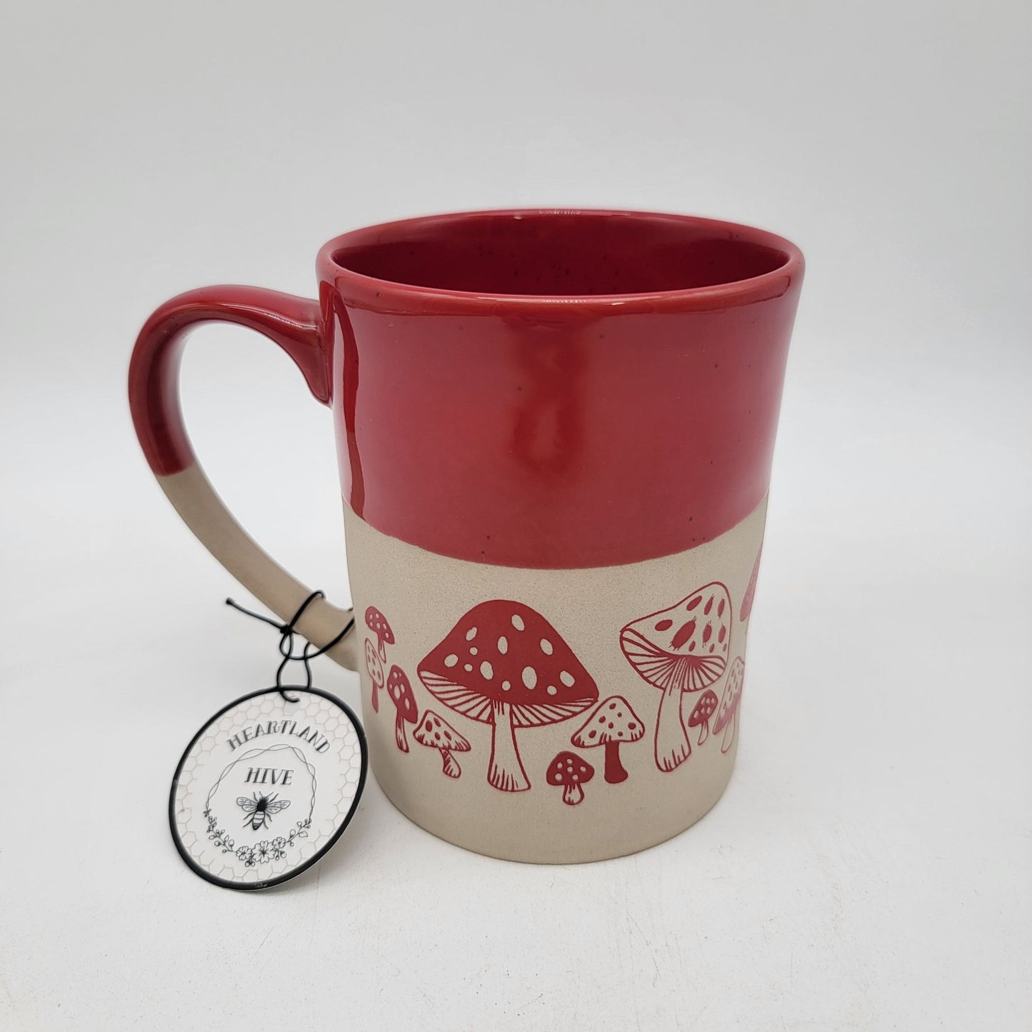 Heartland Hive Red Mushroom Ceramic Mug NEW