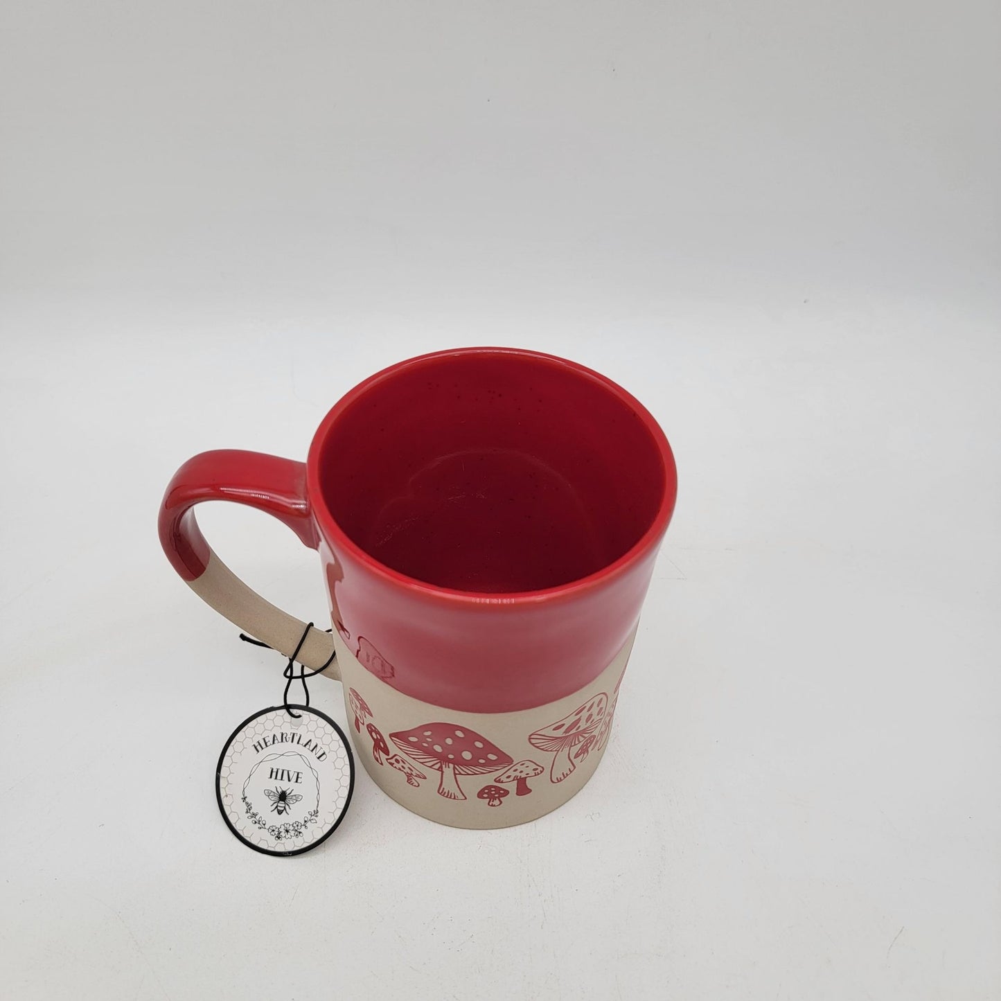 Heartland Hive Red Mushroom Ceramic Mug NEW