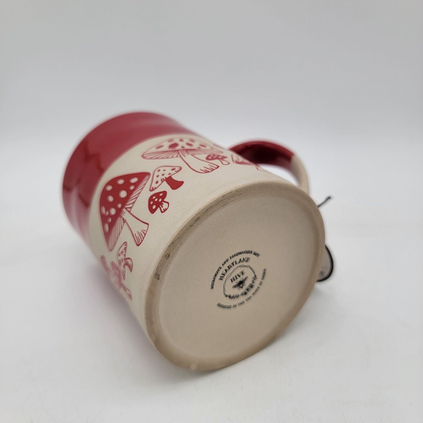 Heartland Hive Red Mushroom Ceramic Mug NEW