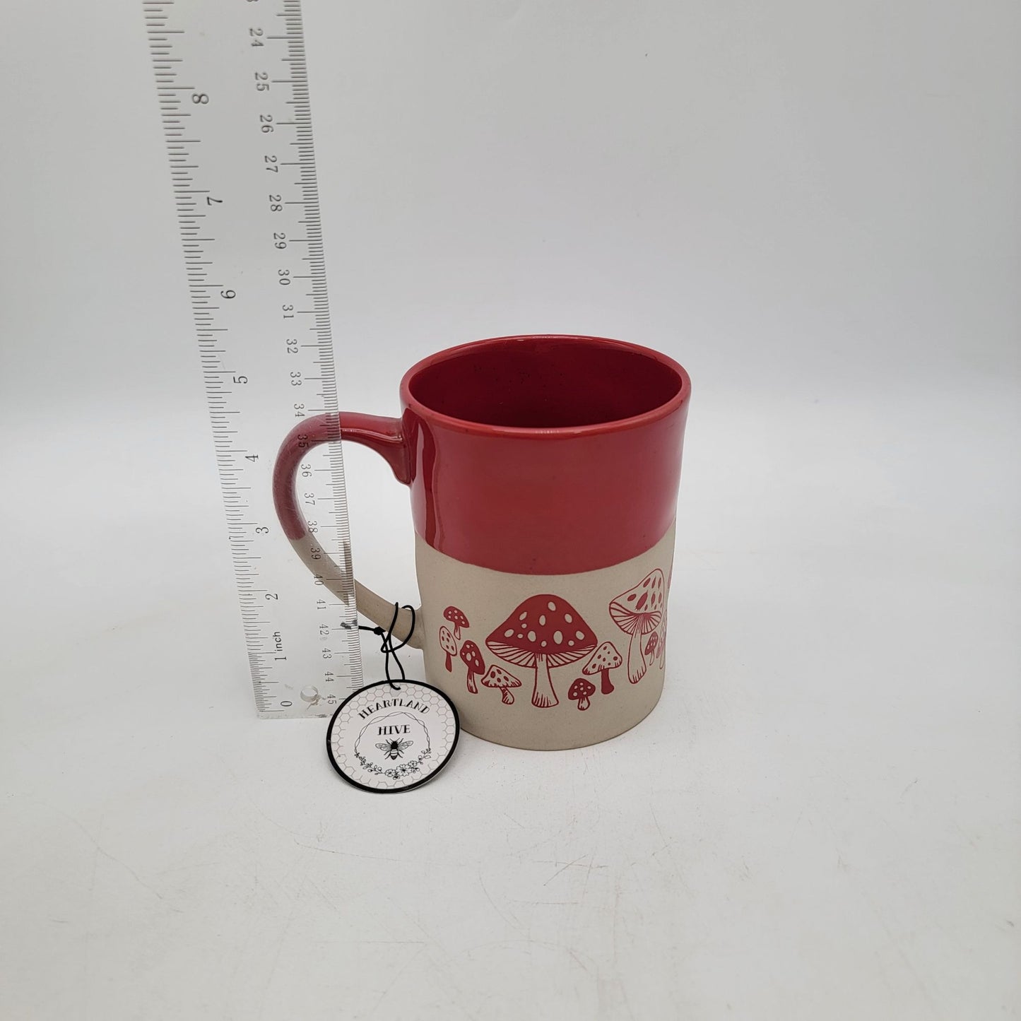 Heartland Hive Red Mushroom Ceramic Mug NEW