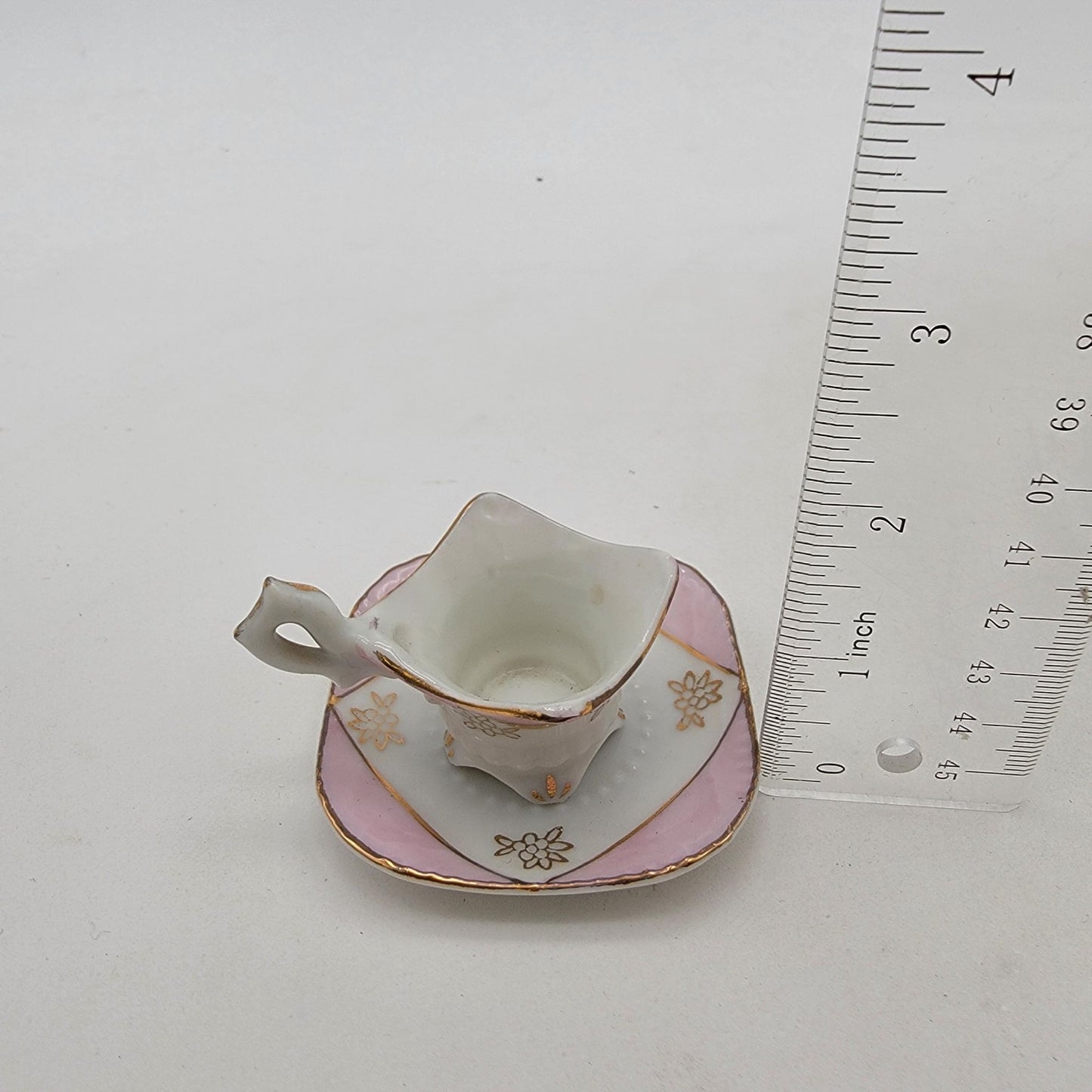 Vintage Japanese Porcelain Demitasse Tea Cups & Saucers Set Of 4
