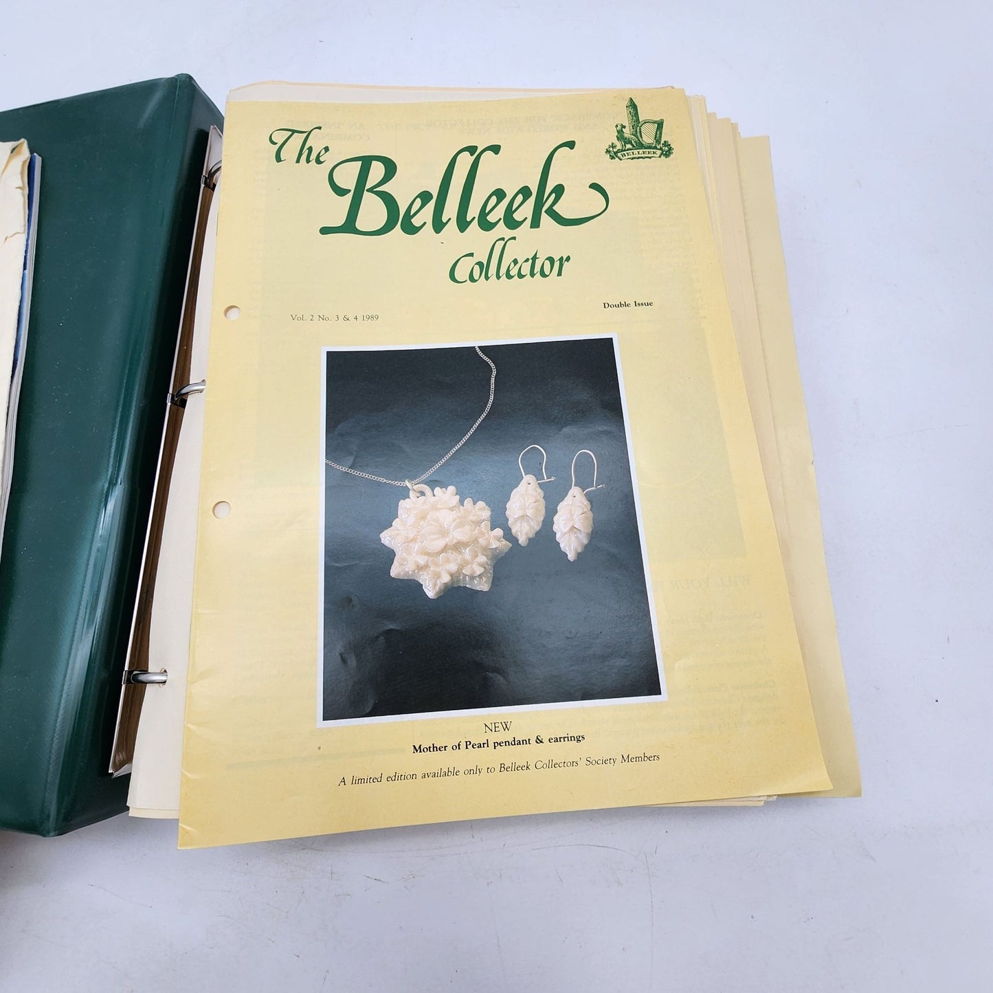 Belleek Collectors Society Binder With Contents