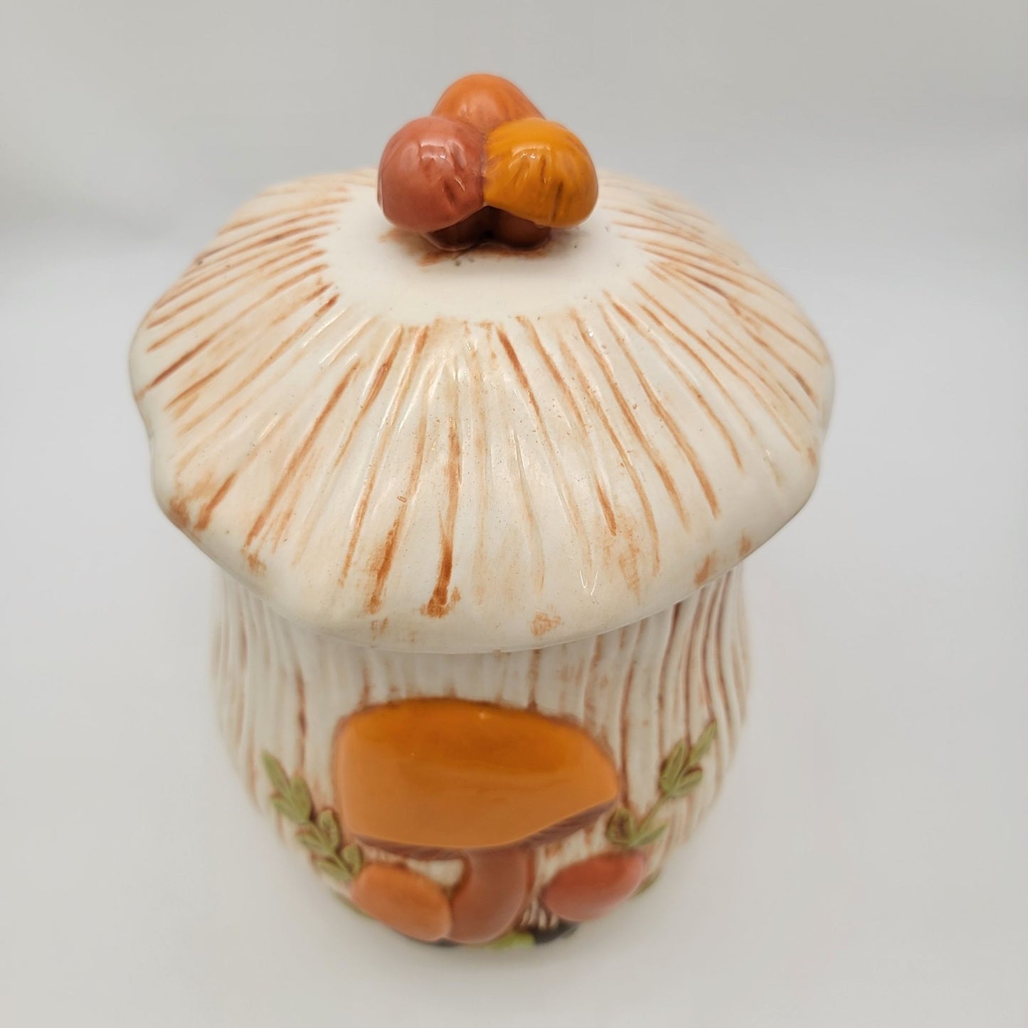 Vintage Arnels Ceramic Mushroom Cookie Jar With Lid
