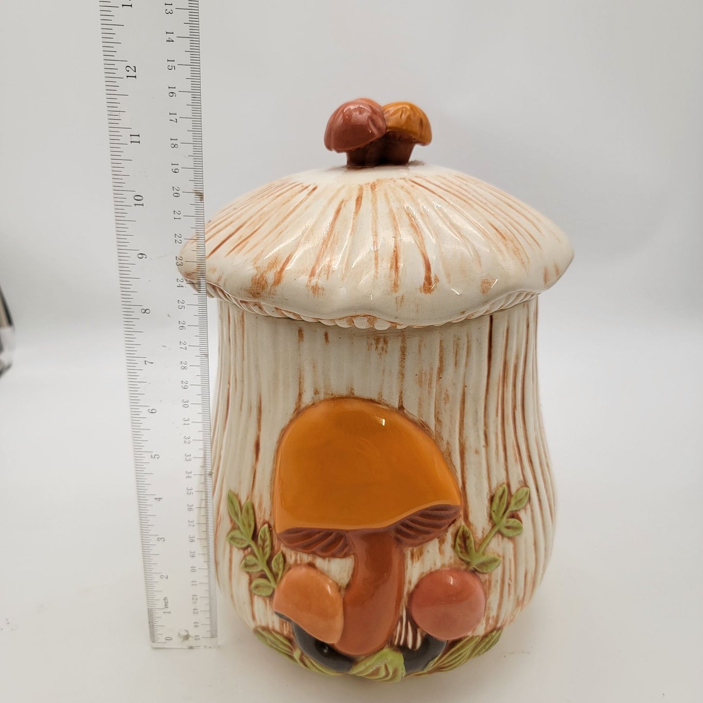 Vintage Arnels Ceramic Mushroom Cookie Jar With Lid